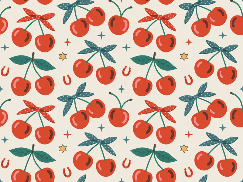 Western Cowgirl Cherry Pattern