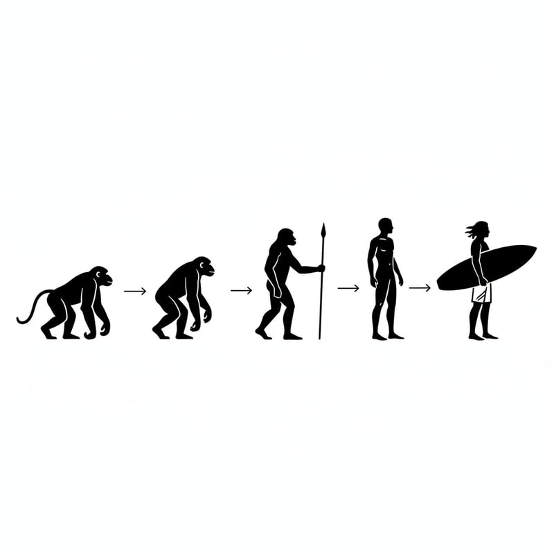 Minimalist Evolution Progression Chart
