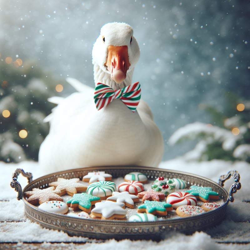 Goose with Christmas Cookies