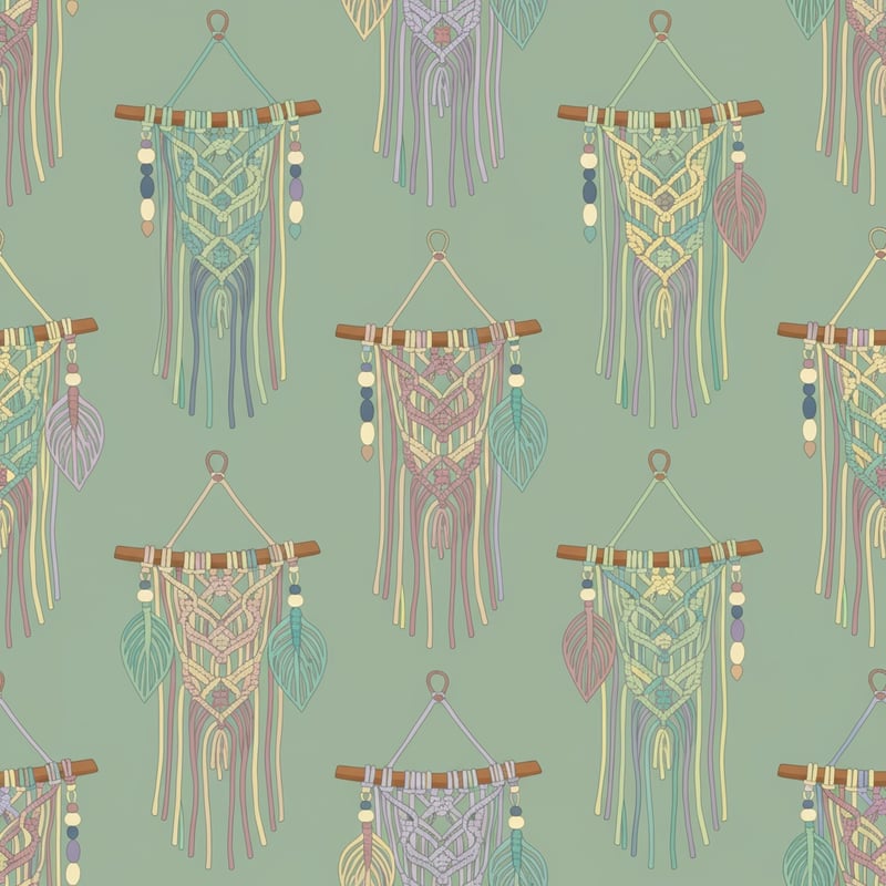 Seamless Macramé Wall Hanger Pattern