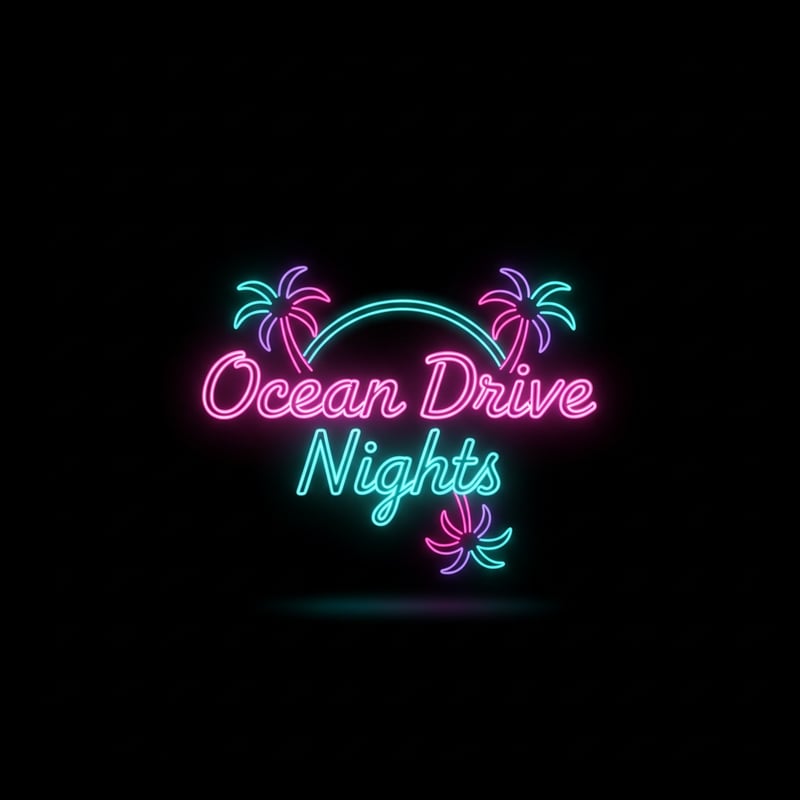 Ocean Drive Nights Neon Sign