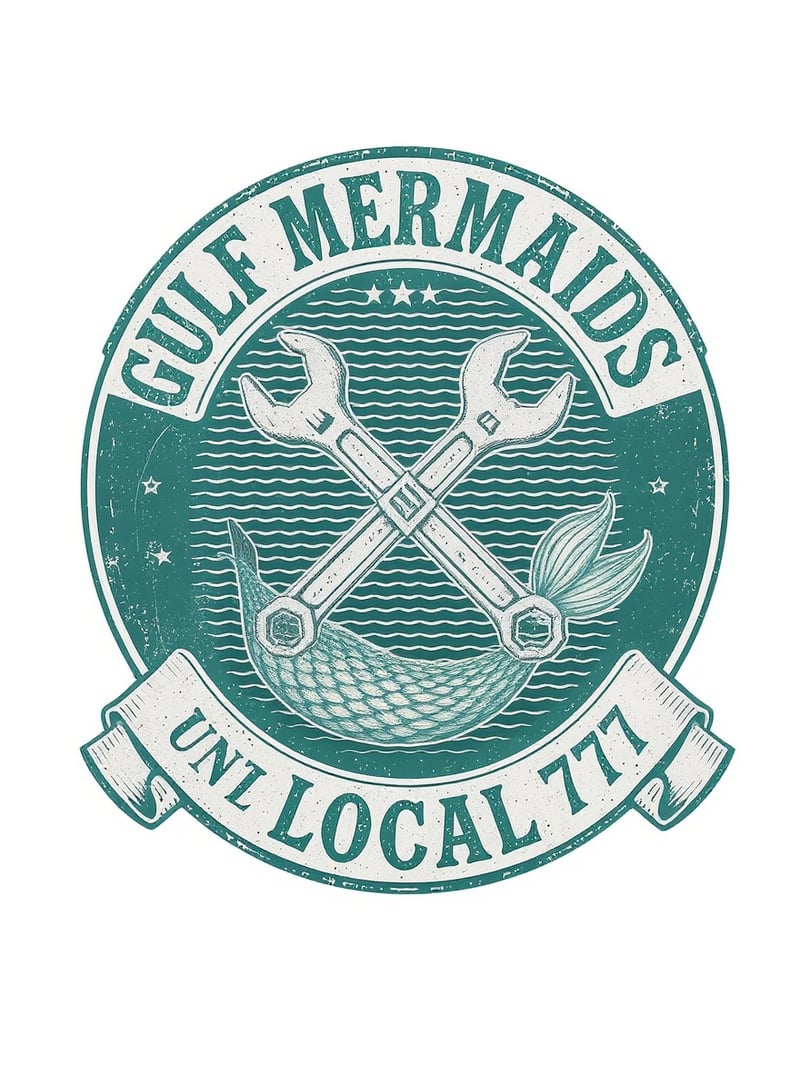Gulf Mermaids Union Vintage Emblem