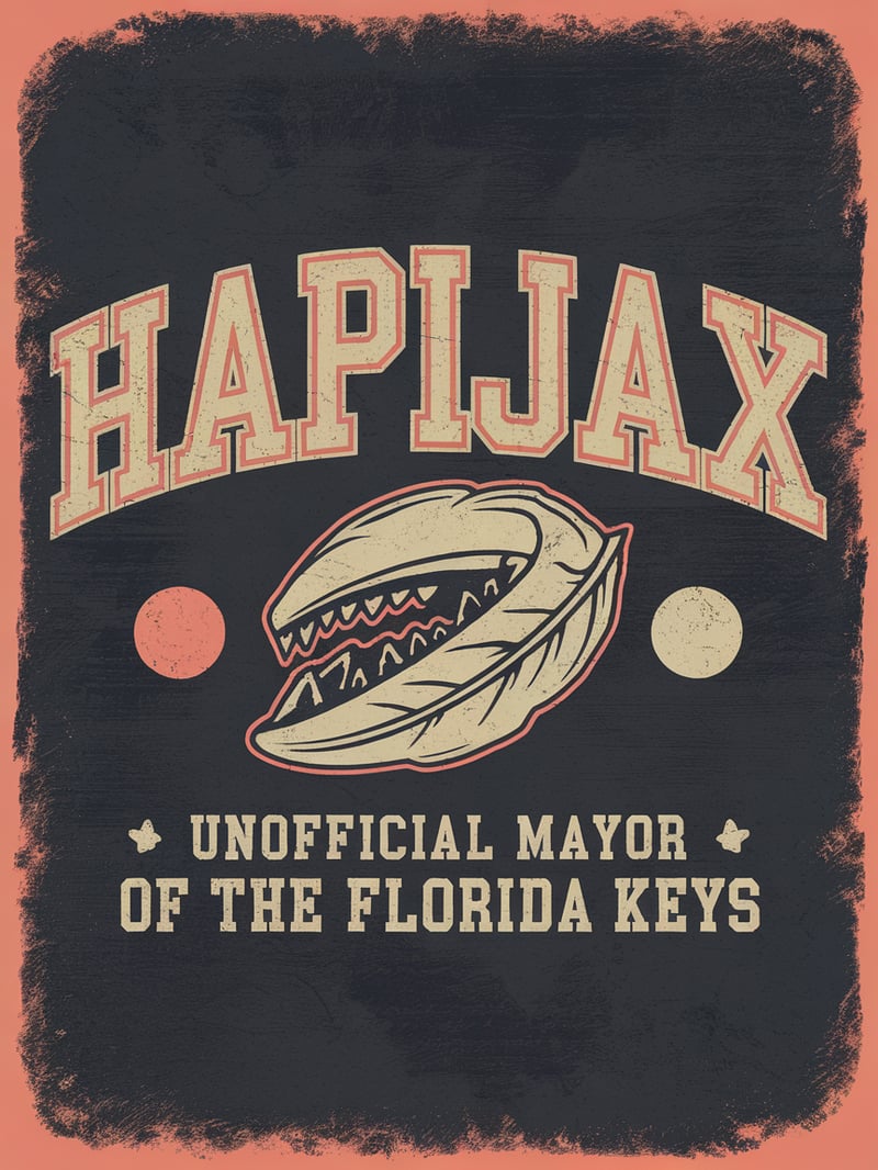 Vintage Hapijax Varsity T-Shirt Design