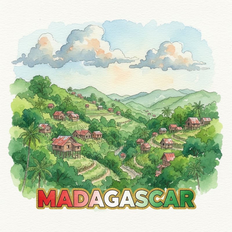 Rainforest Watercolor of Antananarivo