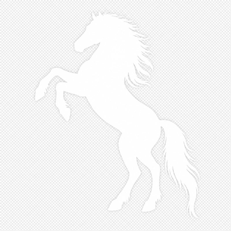 White Horse Silhouette Rearing