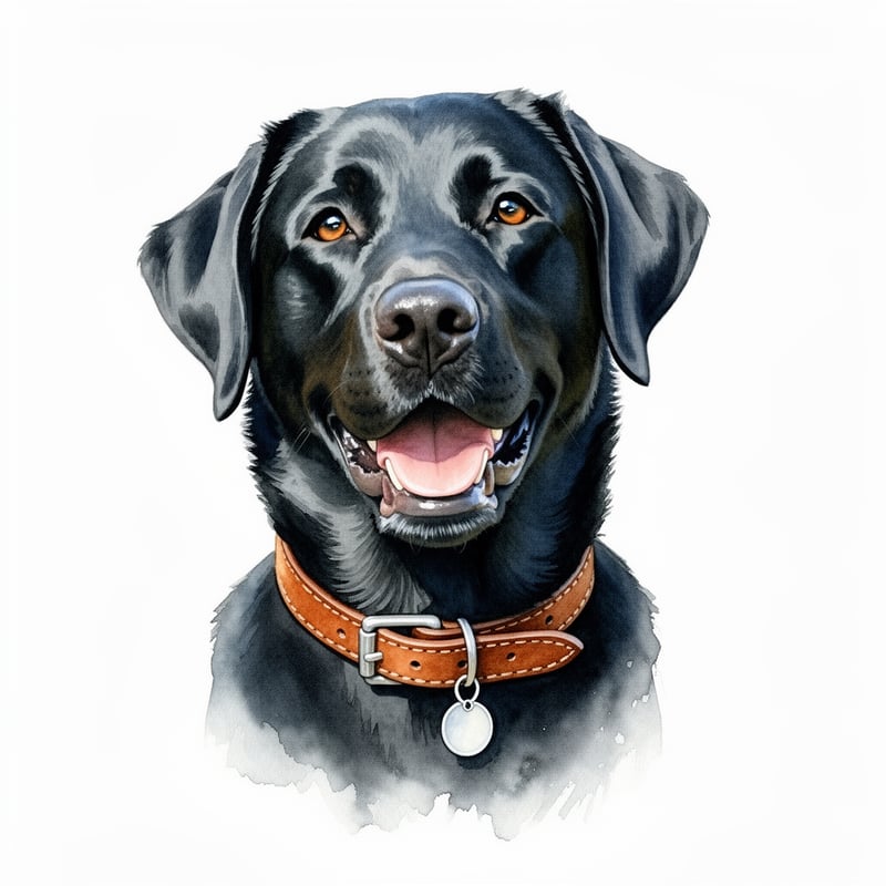 Black Labrador Retriever Portrait