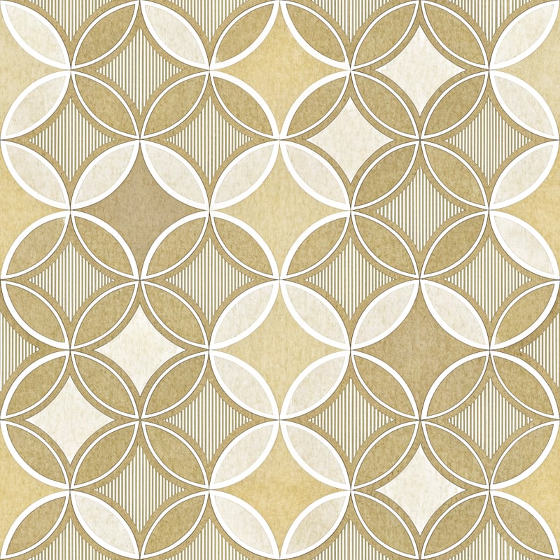 Champagne Ivory Geometric Pattern