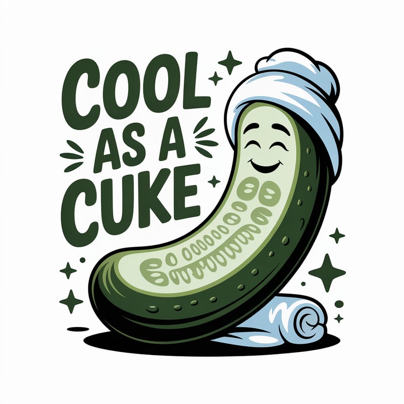 Smiling Cucumber in Spa Towel
