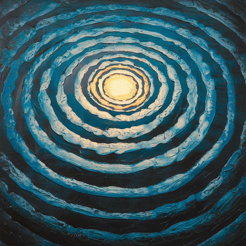Glowing Concentric Rings Abstract