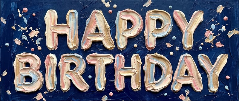 Impasto Happy Birthday Typography
