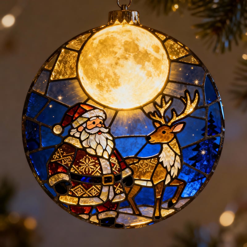 Stained Glass Christmas Ornament Art