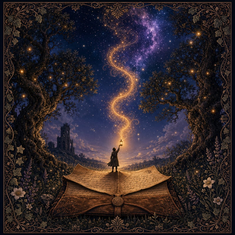 Moonlit Fantasy Lantern Scene