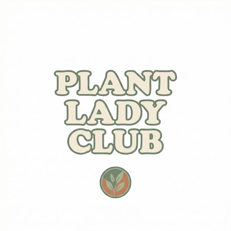 Plant Lady Club Typographic Graphic