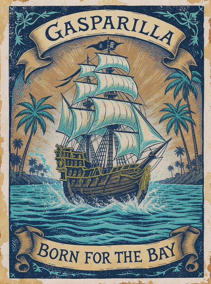 Gasparilla Pirate Parade Illustration
