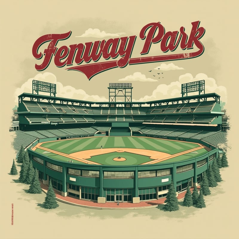 Vintage Fenway Park Illustration