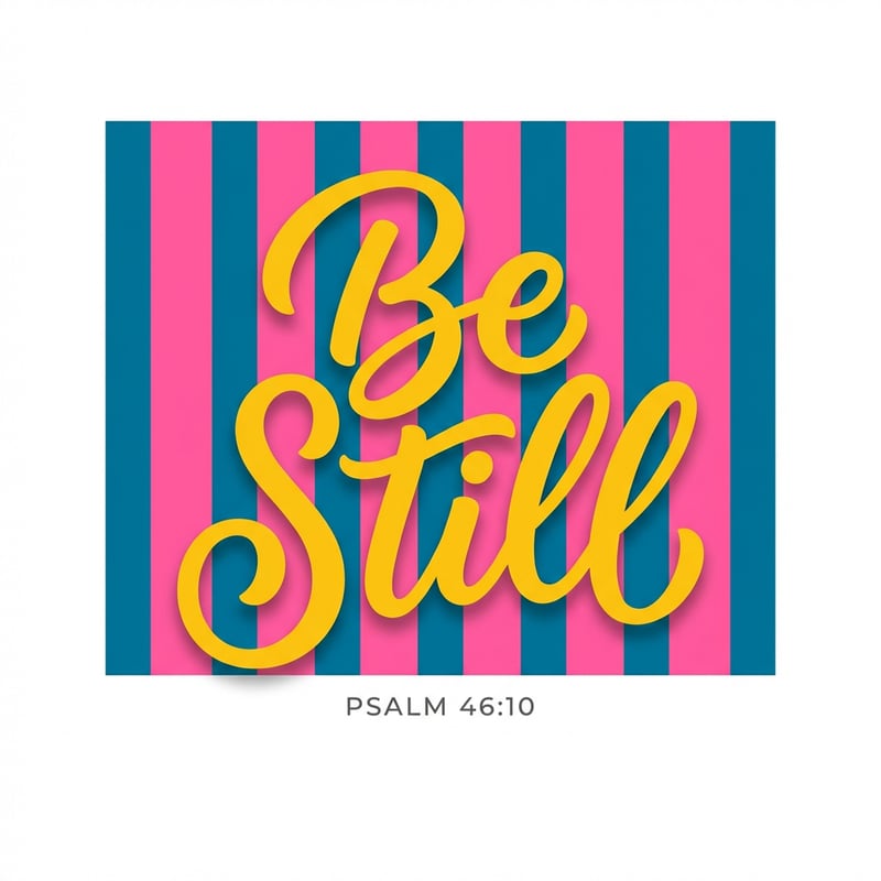 Be Still Christian Typography Design