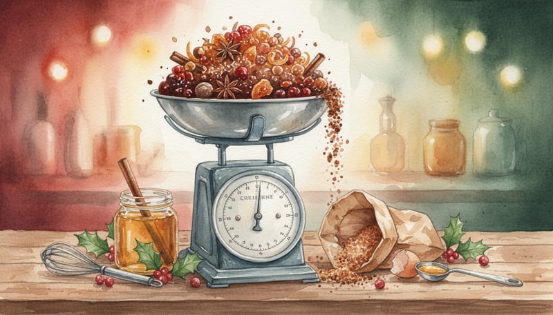 Watercolor Kitchen Scales for Christmas