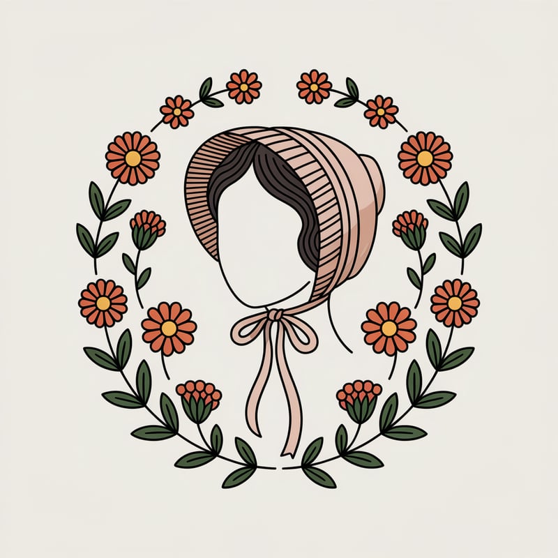 Regency Bonnet Vector Art