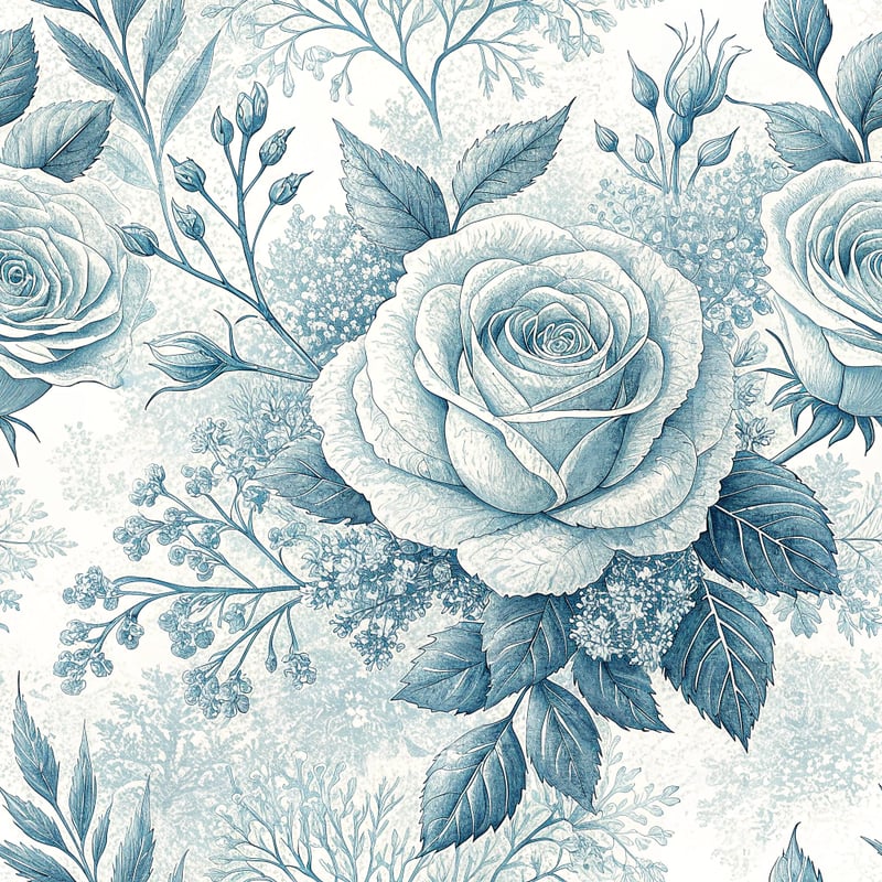 Frosty Floral Seamless Pattern