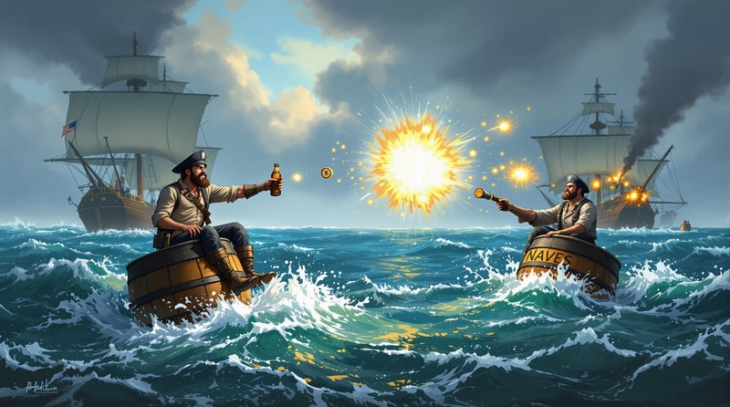 Shipwrecked Sailors in Stormy Sea