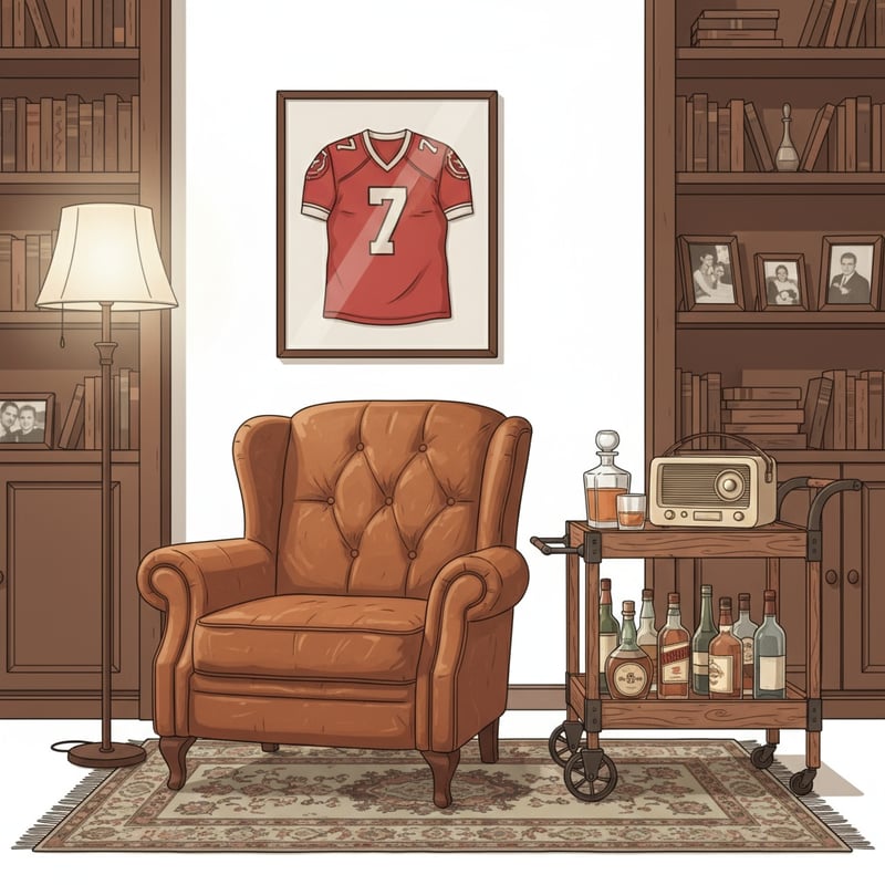 Cozy Vintage Man Cave Interior