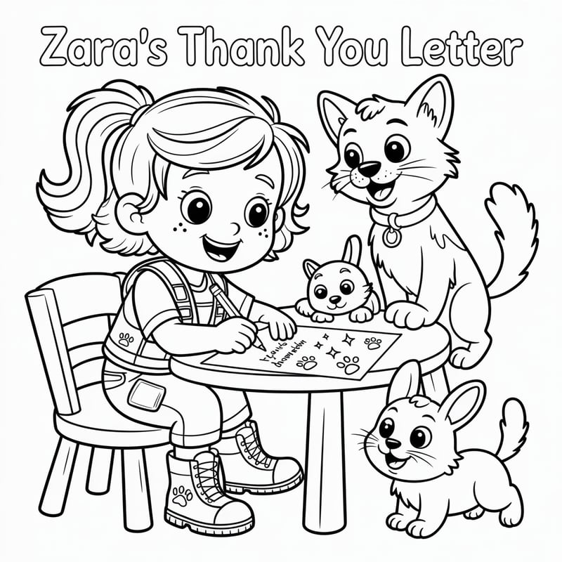 Zara's Children's Coloring Page