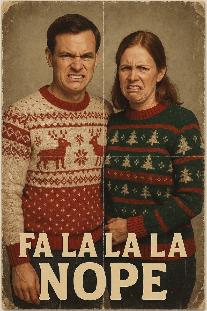 Distressed 1970s Ugly Sweater Poster