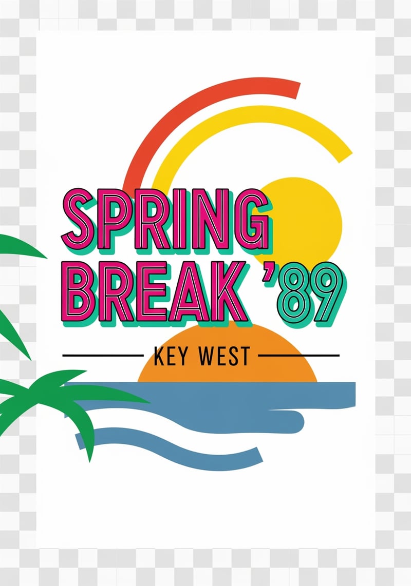 1989 Key West Spring Break Graphic