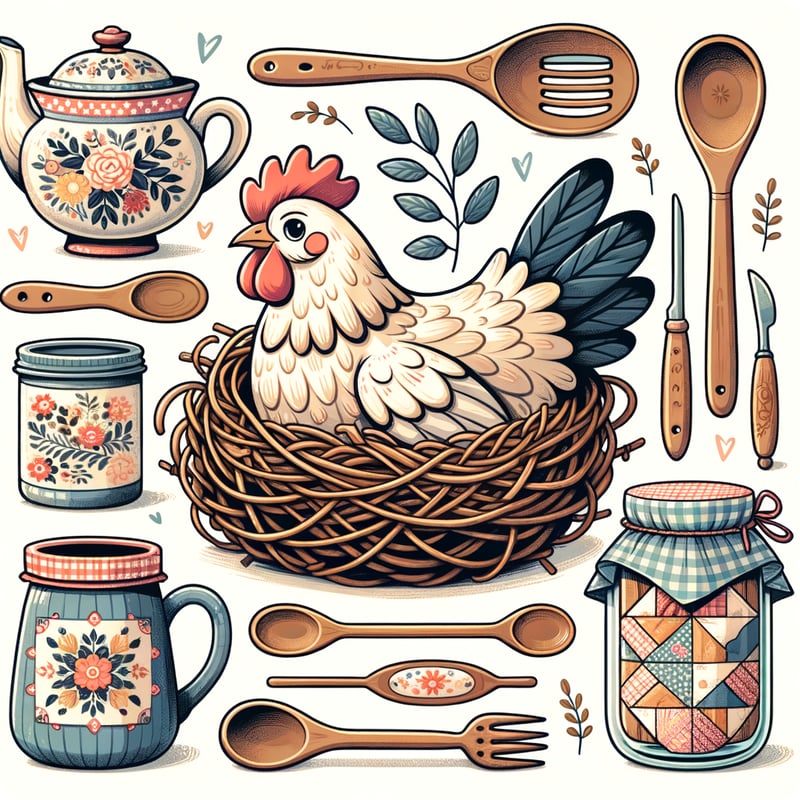 Cottagecore Cartoon Collage Illustration