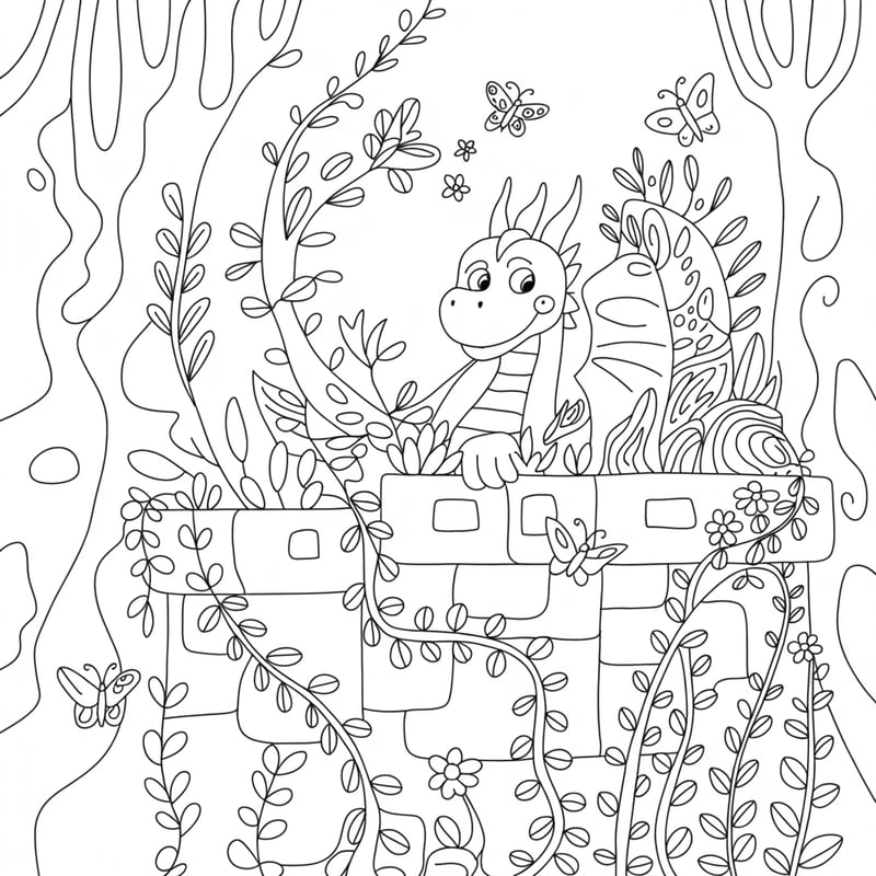 Enchanted Castle Coloring Page