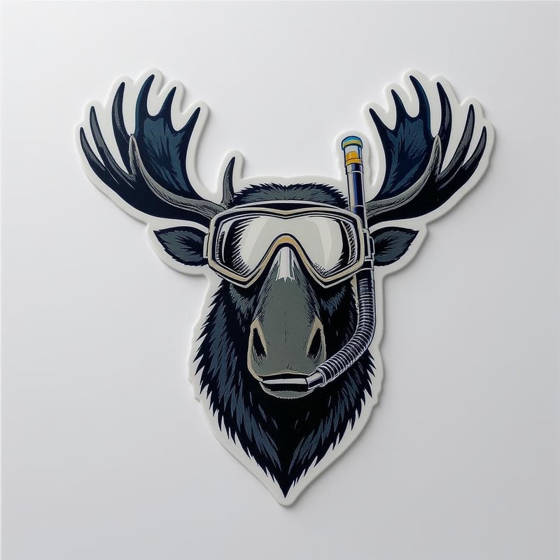 Moose Logo with Scuba Gear