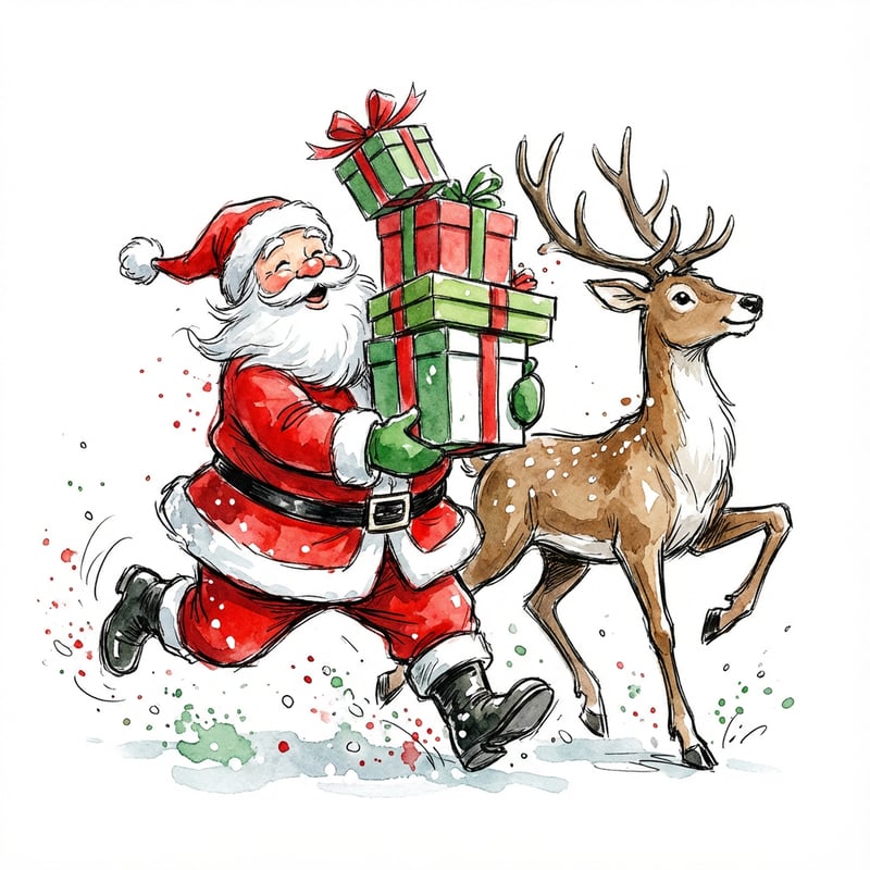 Holiday Hustle: Dynamic Santa & Reindeer
