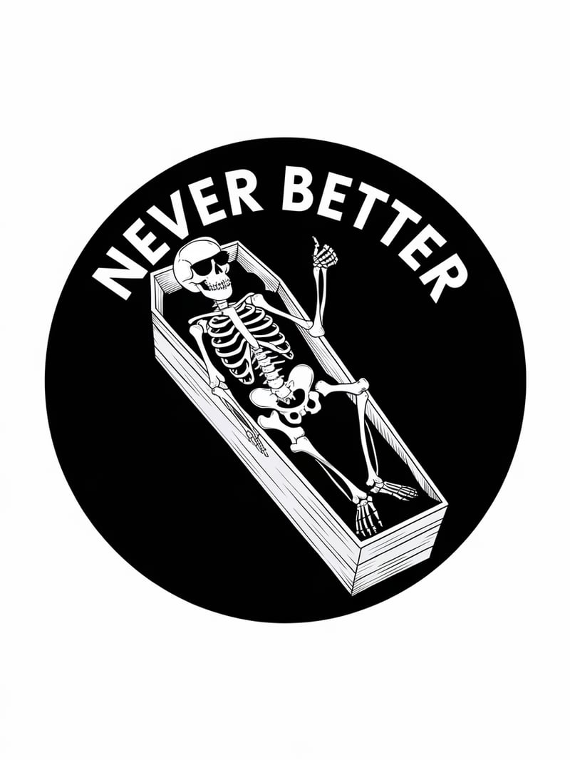 Playful Skeleton with Sunglasses