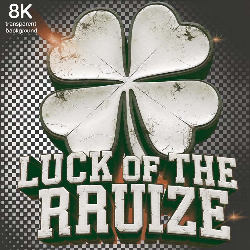Vintage 3D Four-Leaf Clover Design