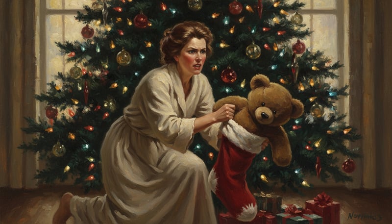 Rockwell Style Christmas Scene