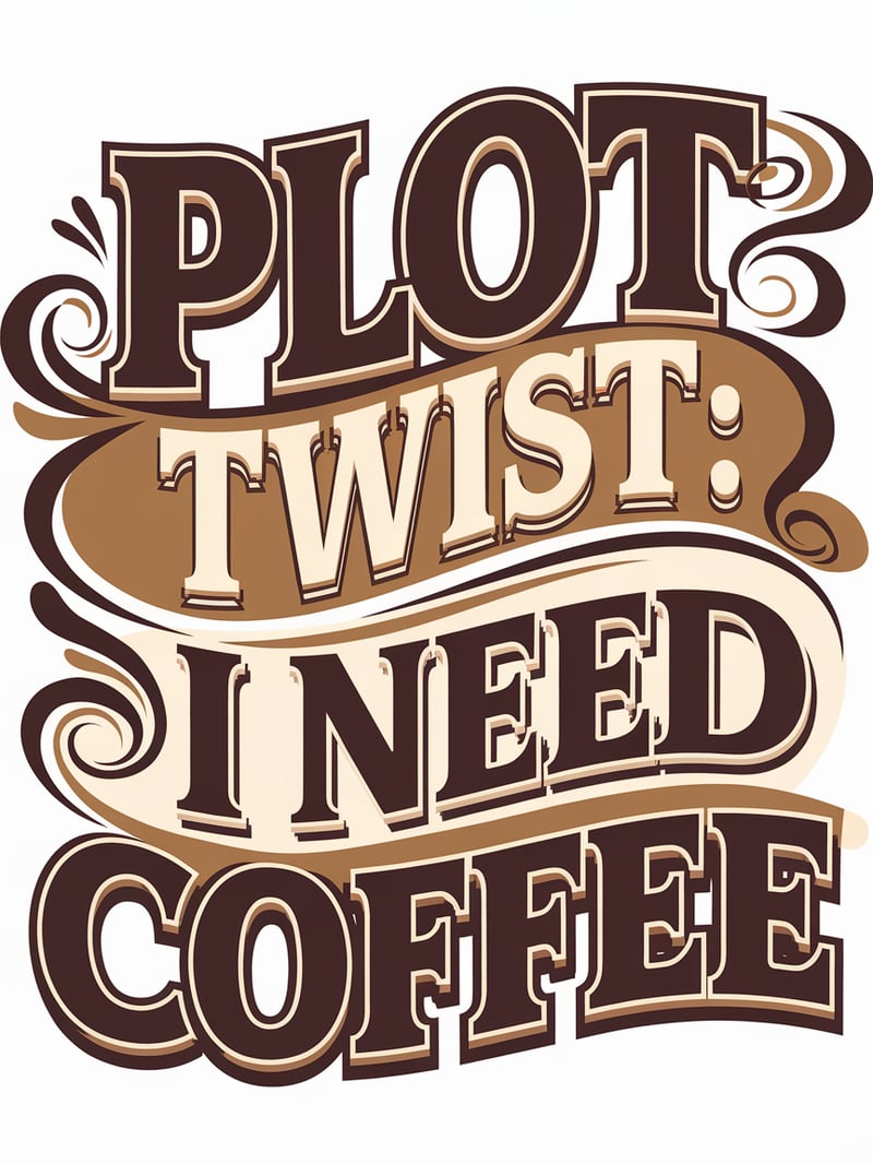 Playful Coffee Quote T-Shirt Design