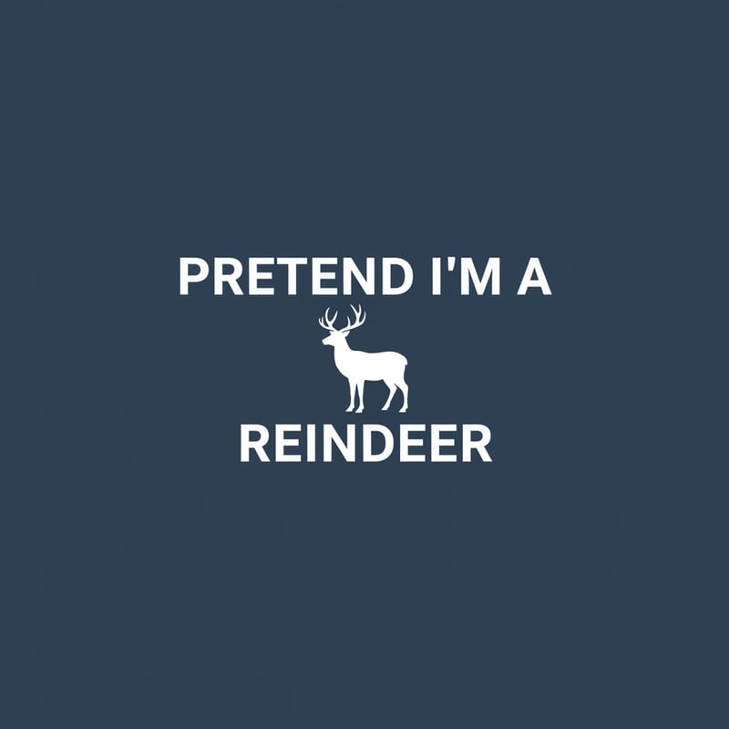 Pretend I'm a Reindeer Text Design
