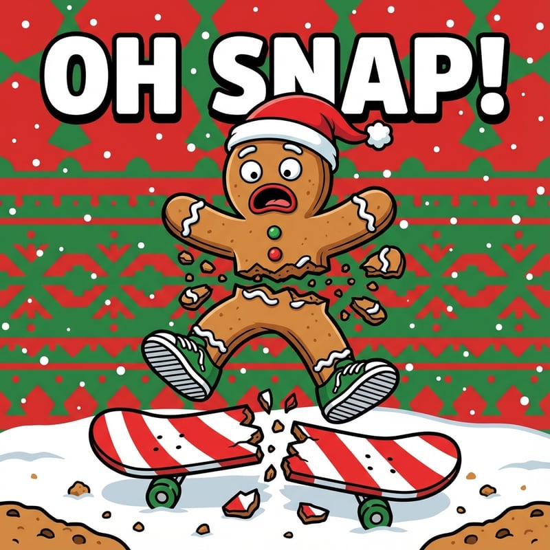 Humorous Christmas Gingerbread Design
