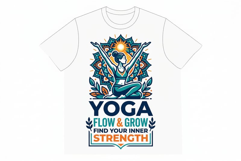 Bold Yoga T-Shirt Vector Design