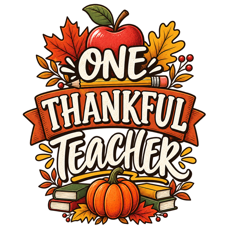 ONE THANKFUL TEACHER Thanksgiving Tee