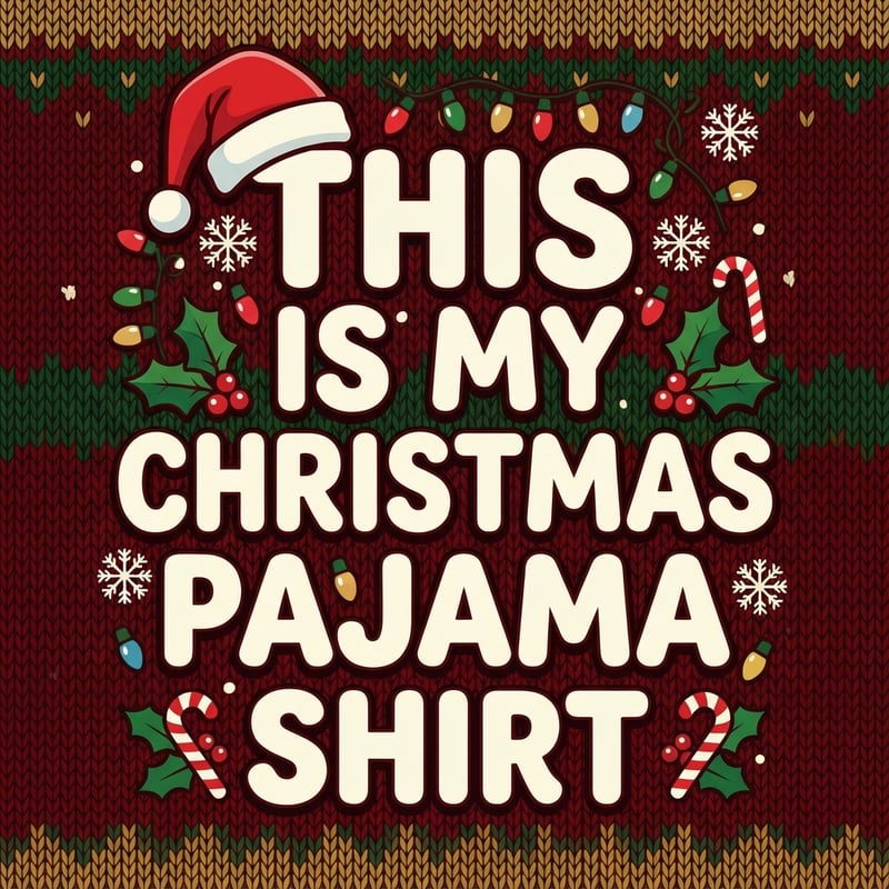 Cozy Christmas Pajama Shirt Design
