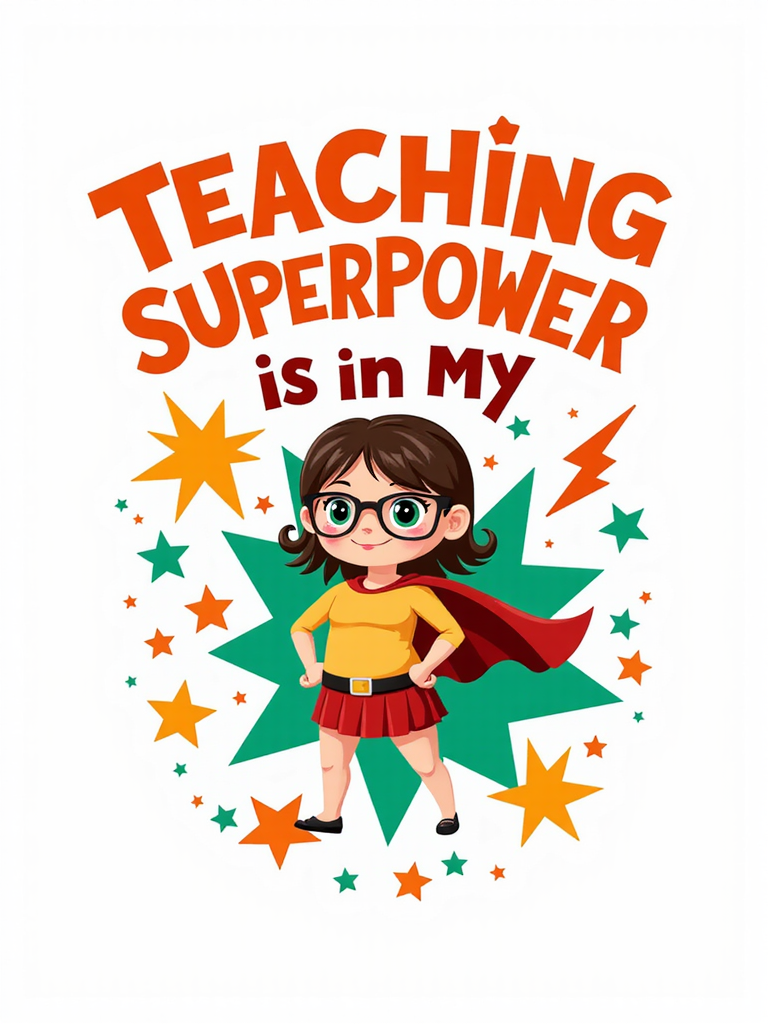 Teaching is My Superpower T-Shirt Design