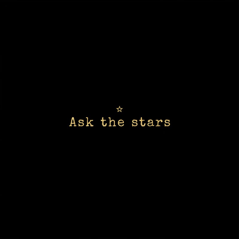 Vintage Typewriter Quote 'Ask the stars'