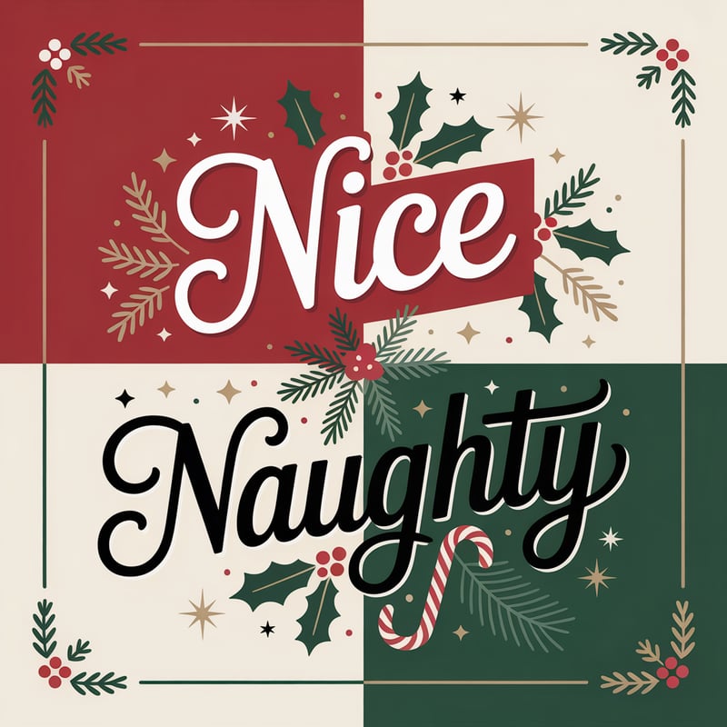 Naughty Nice Christmas Tumbler Design