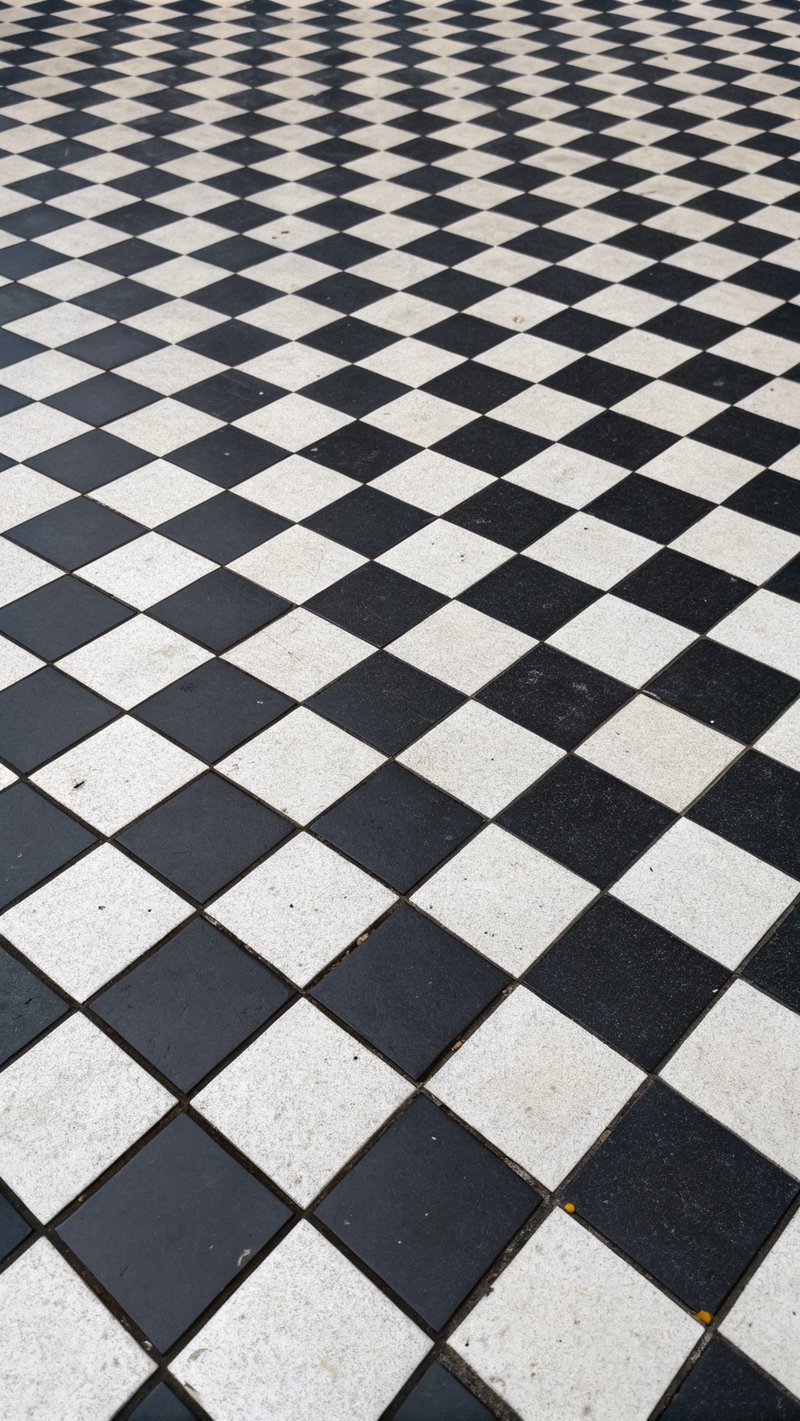 Seamless Black and White Checkerboard Pattern