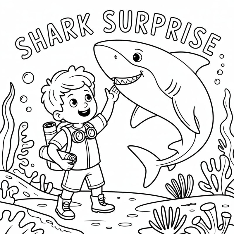 Underwater Explorer Ollie Coloring Page