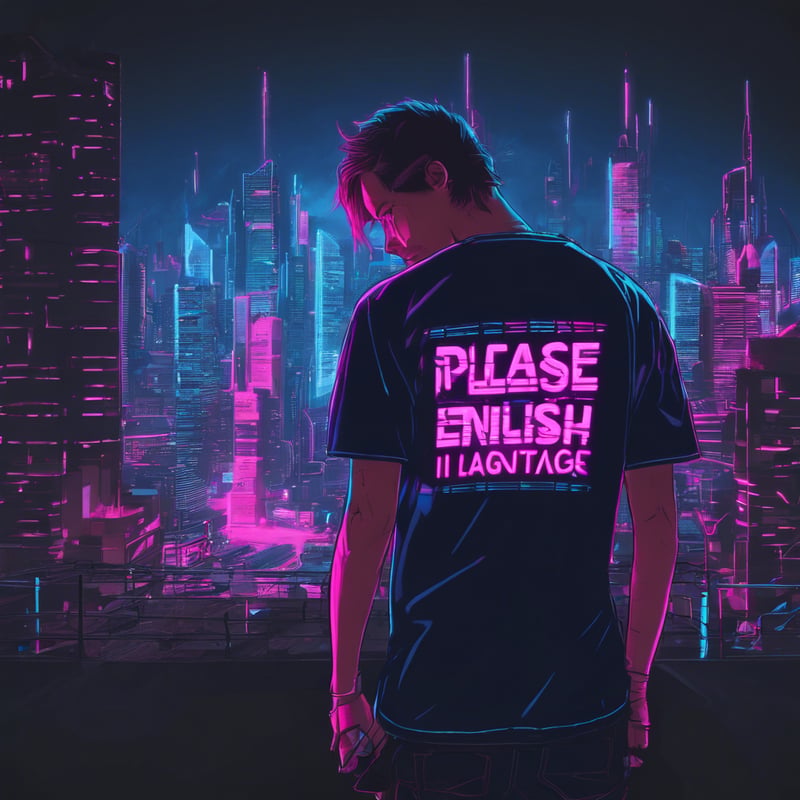 Neon Cyberpunk T-Shirt Design
