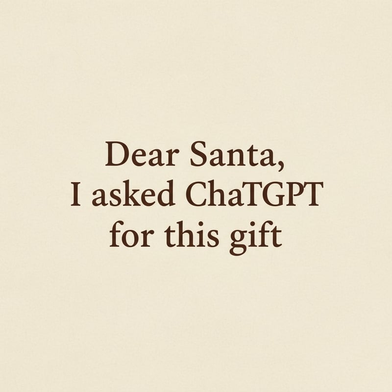 Minimalist Dear Santa Text Design