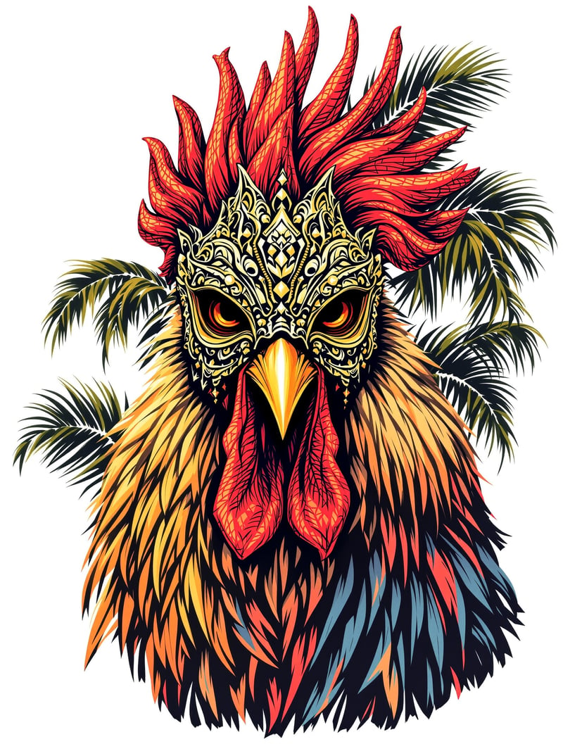 Fantasy Fest Key West Rooster Art