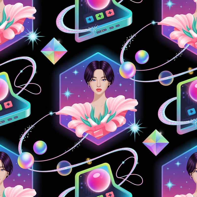 Seoul Futuristic Arcade Pattern